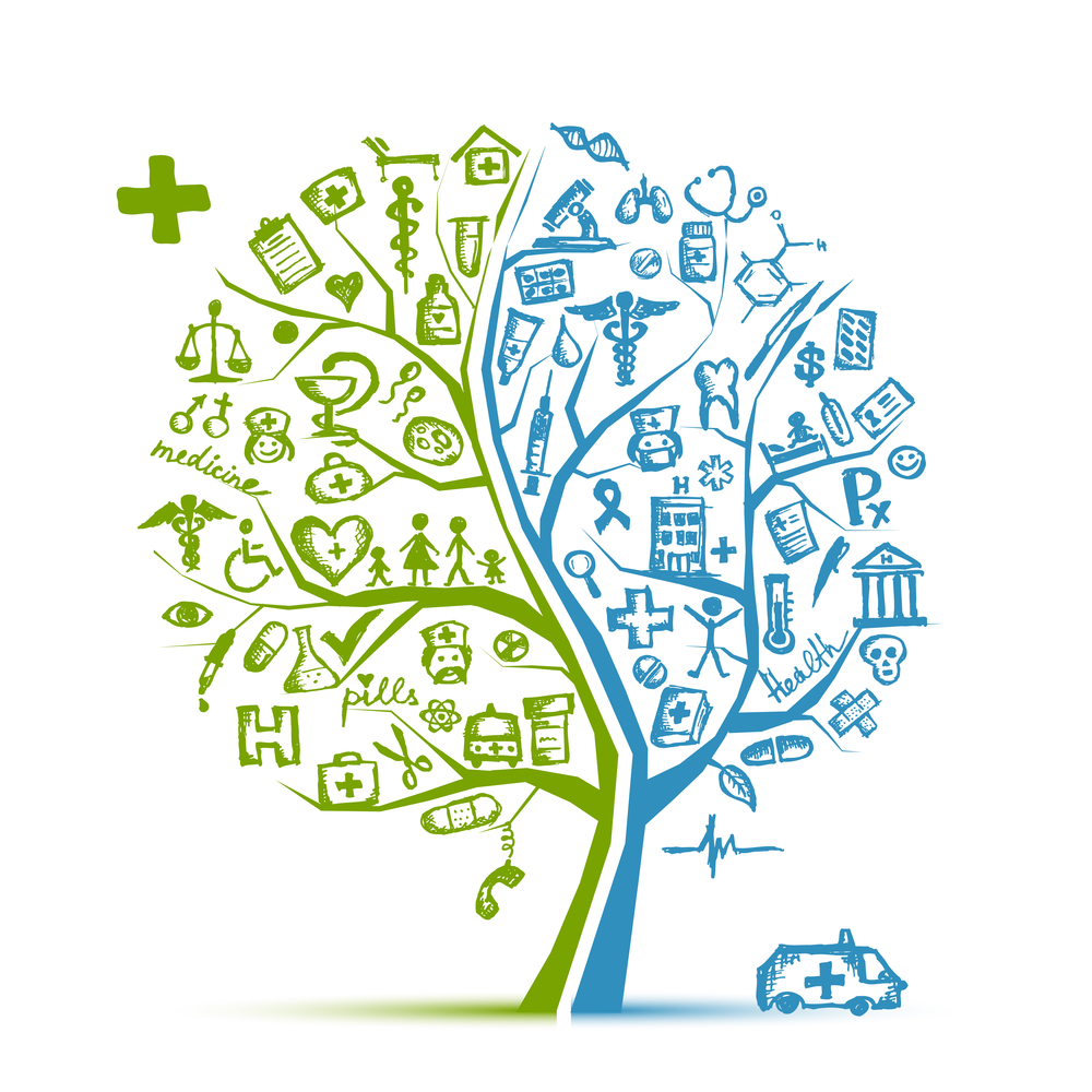 Tree of health symbolizing wellness and dental insurance coverage